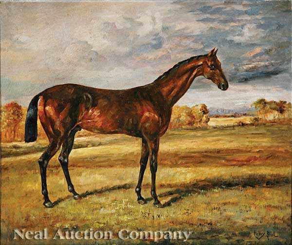 Appraisal: Henry Stull American - An Arabian Thoroughbred Racehorse oil on