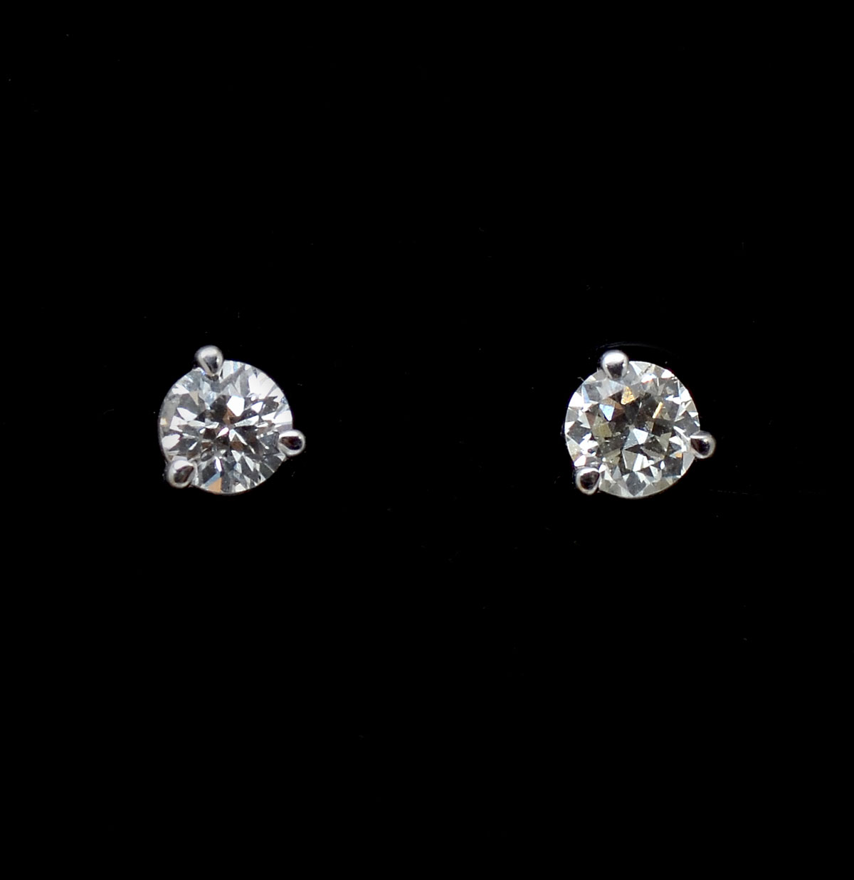 Appraisal: K CTW MARTINI DIAMOND STUDS CTW brilliant cut diamonds are