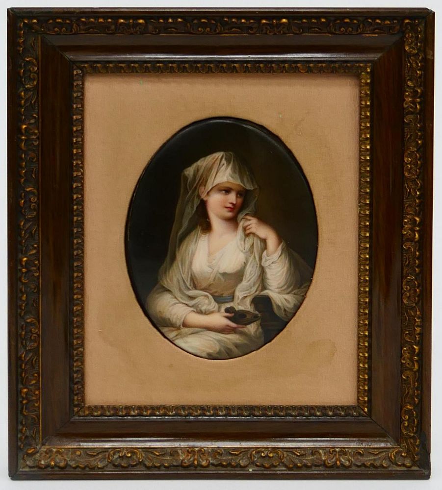 Appraisal: th C KPM QUALITY PORCELAIN PLAQUE OF VESTALIN Antique Continental