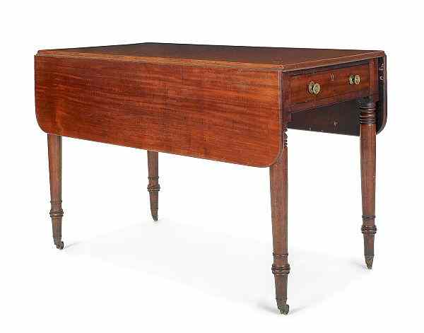 Appraisal: Regency mahogany Pembroke table ca h w l