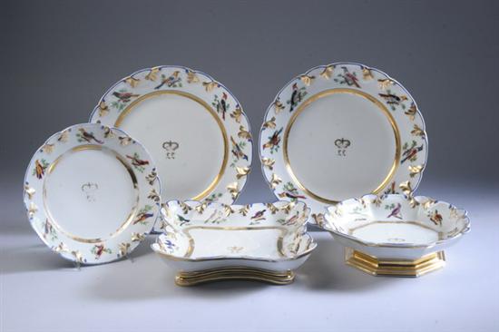 Appraisal: -PIECE BRUSSELS PORCELAIN PARTIAL DINNER SERVICE circa Frederic Faber some