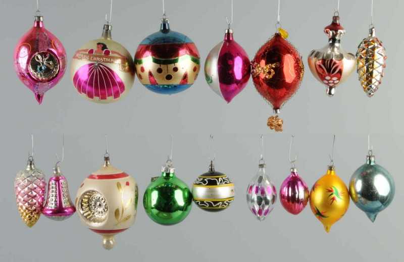 Appraisal: Lot of Blown Glass Christmas Ornaments Description Includes four extra