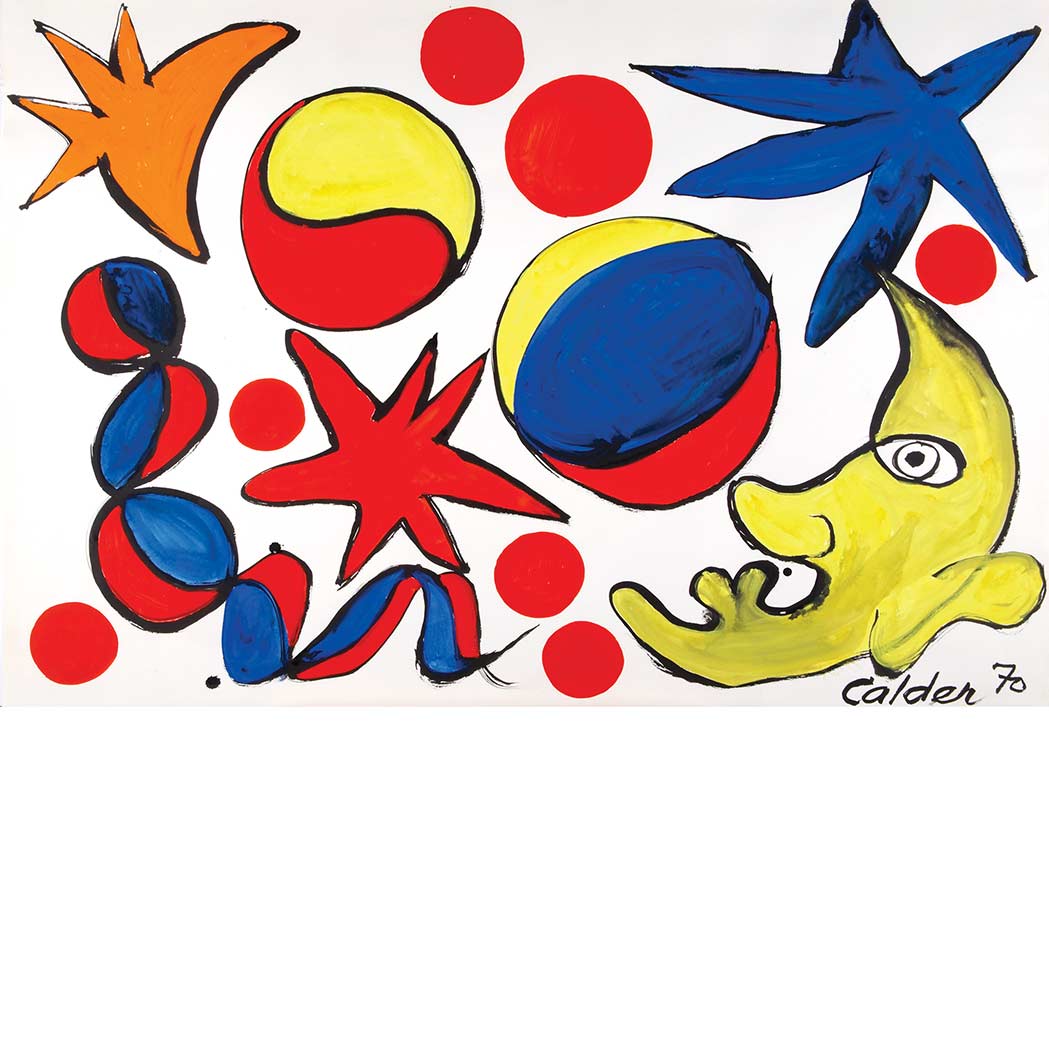 Appraisal: Alexander Calder American - Yellow Moon Face Signed Calder and