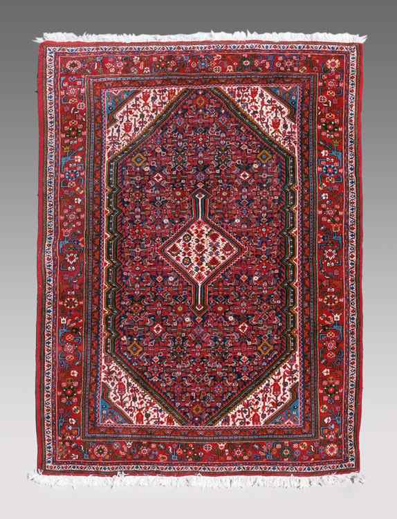 Appraisal: PERSIAN BIDJAR HAND KNOTTED WOOL RUG ' '' x '