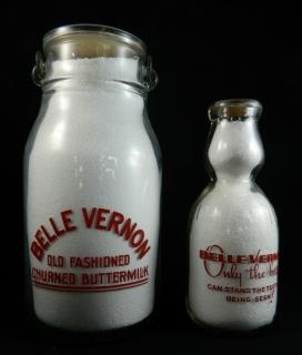 Appraisal: Dairy bottles Dairy- Pyro gallon cream top quart 'Belle Vernon'