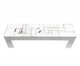 Appraisal: Paul Evans Skyscraper Bench or Shelf Mirrored low bench or