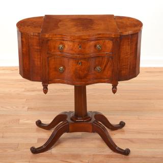 Appraisal: American Federal sewing or work table American Federal sewing or