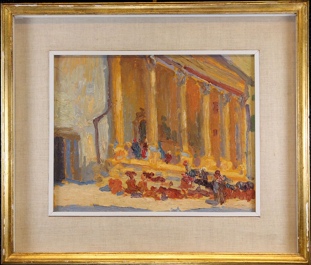 Appraisal: Signed th C Italian Impressionist Painting Signed th C Italian