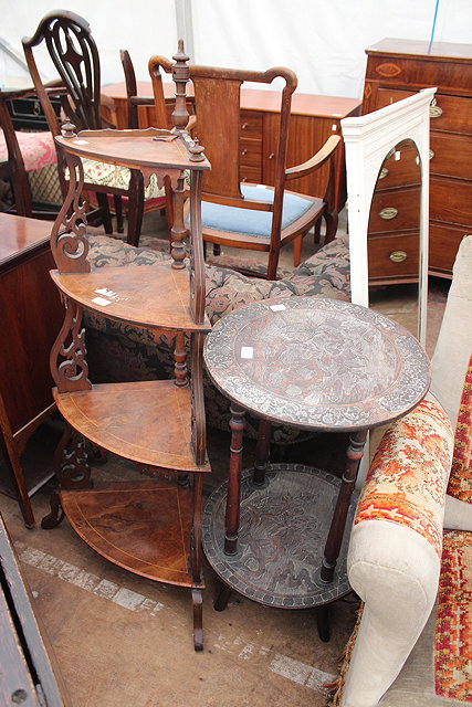 Appraisal: A GROUP OF OCCASIONAL FURNISHING including a Victorian burr walnut