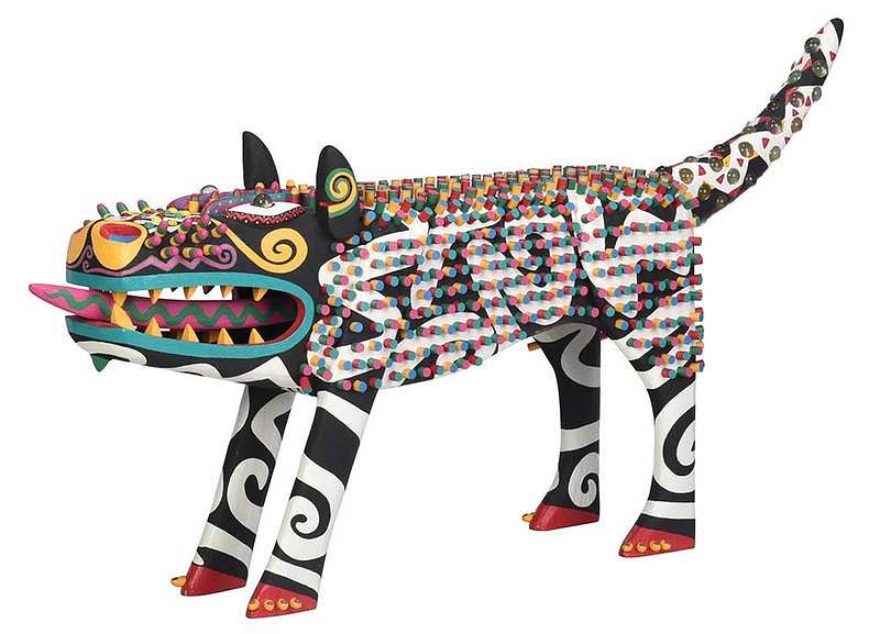 Appraisal: Folk Art Cat American th century Polychrome cat with applied