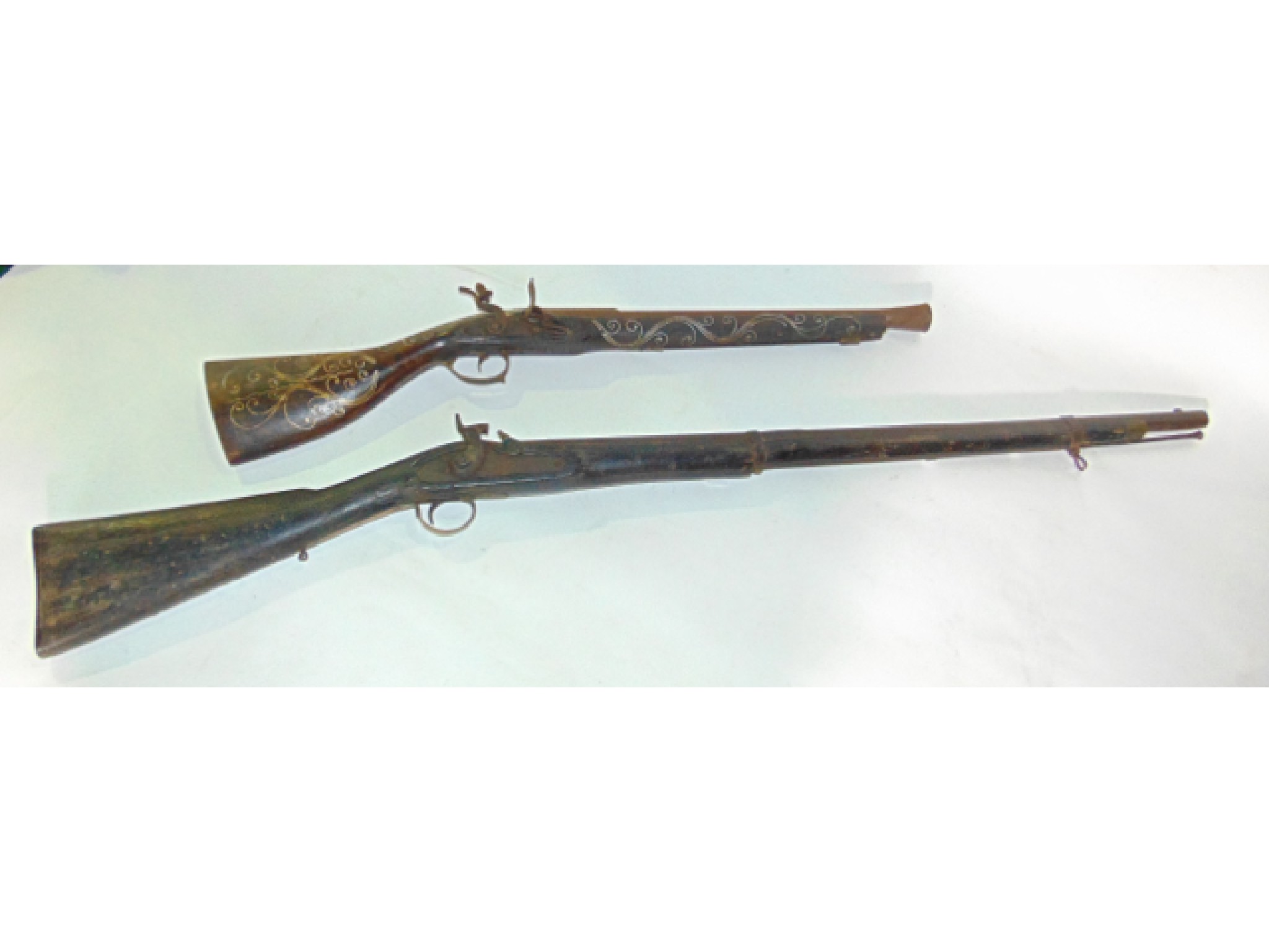 Appraisal: A th century percussion cap musket with timber stock and