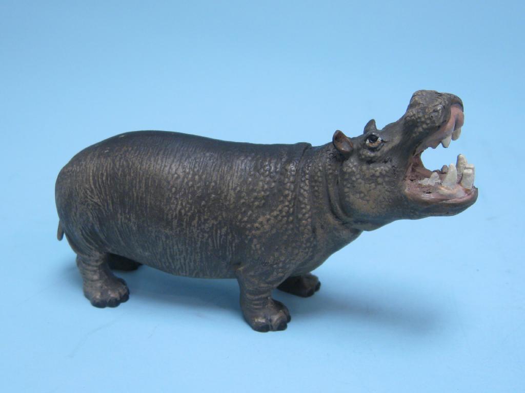 Appraisal: A Viennese painted bronze Figure of a hippopotamus in