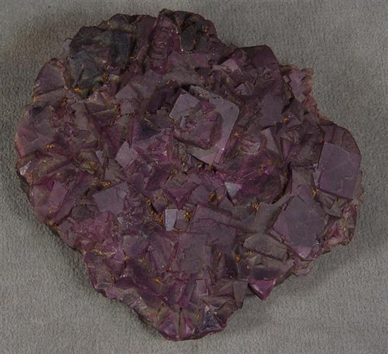 Appraisal: Fluorite Crystal Cluster Purple fluorite crystal mass with crystals ranging