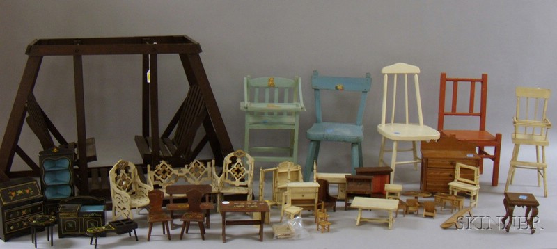 Appraisal: Group of Assorted Doll and Dollhouse Furniture th century