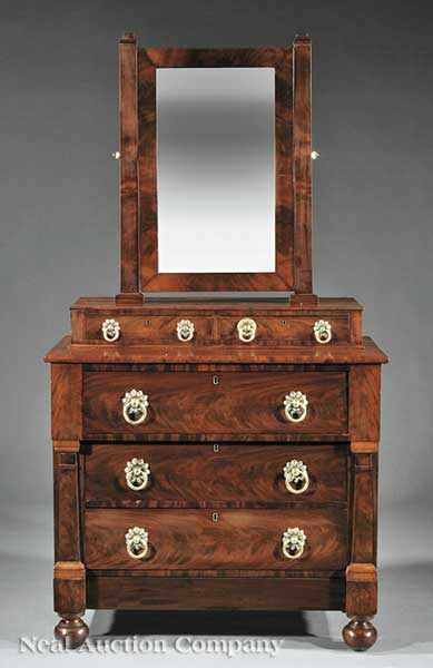 Appraisal: An American Classical Mahogany Dressing Chest early th c Boston