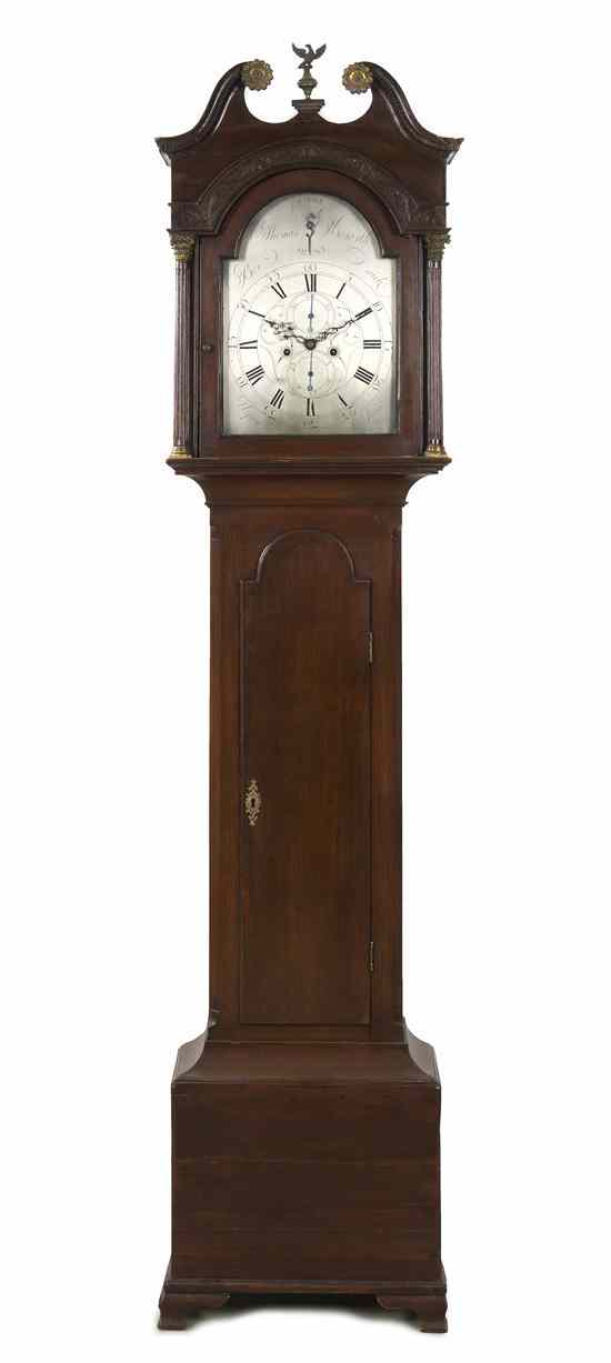 Appraisal: An English Oak Tall Case Clock Thomas Hogarth late th