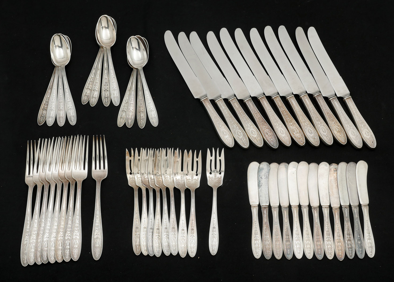 Appraisal: PC INTERNATIONAL ''WEDGEWOOD'' STERLING FLATWARE Approx Troy ounces Comprising -