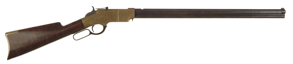 Appraisal: EXTREMELY RARE ENGRAVED VERY EARLY ST MODEL HENRY RIFLE Cal