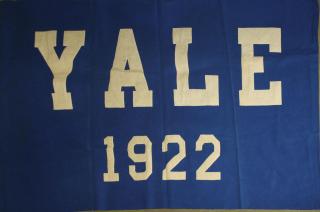 Appraisal: Yale Banner blue and white wool banner with tag A