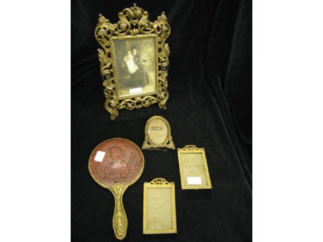 Appraisal: Victorian Dresser Items frames hand mirror