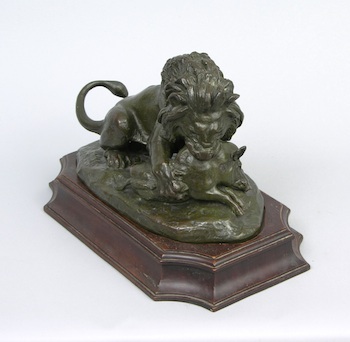 Appraisal: After Antoine-Louis Barye French - Lion and Boar on a