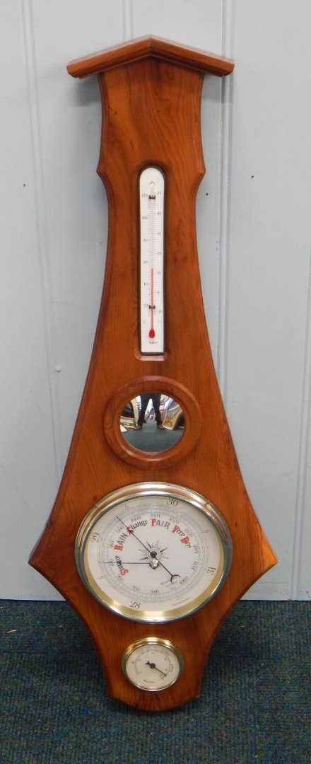 Appraisal: A Shortland Bowen aneroid barometer in a yew case cm