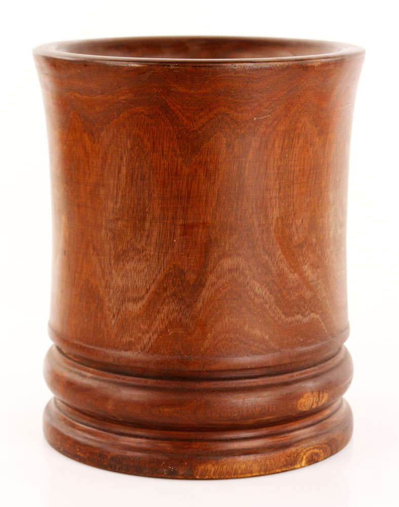 Appraisal: - Chinese Huanghuali Brush Pot Chinese brush pot huanghuali wood