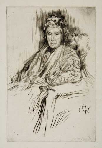 Appraisal: JAMES A M WHISTLER F R Leyland's Mother Drypoint on