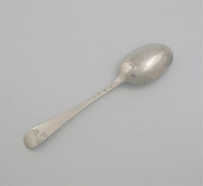 Appraisal: A George II III Scottish tablespoon with the scratched initials