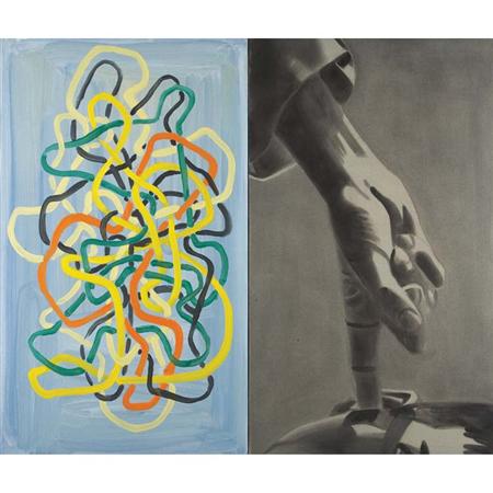 Appraisal: David Salle American b Pointing Down Estimate -