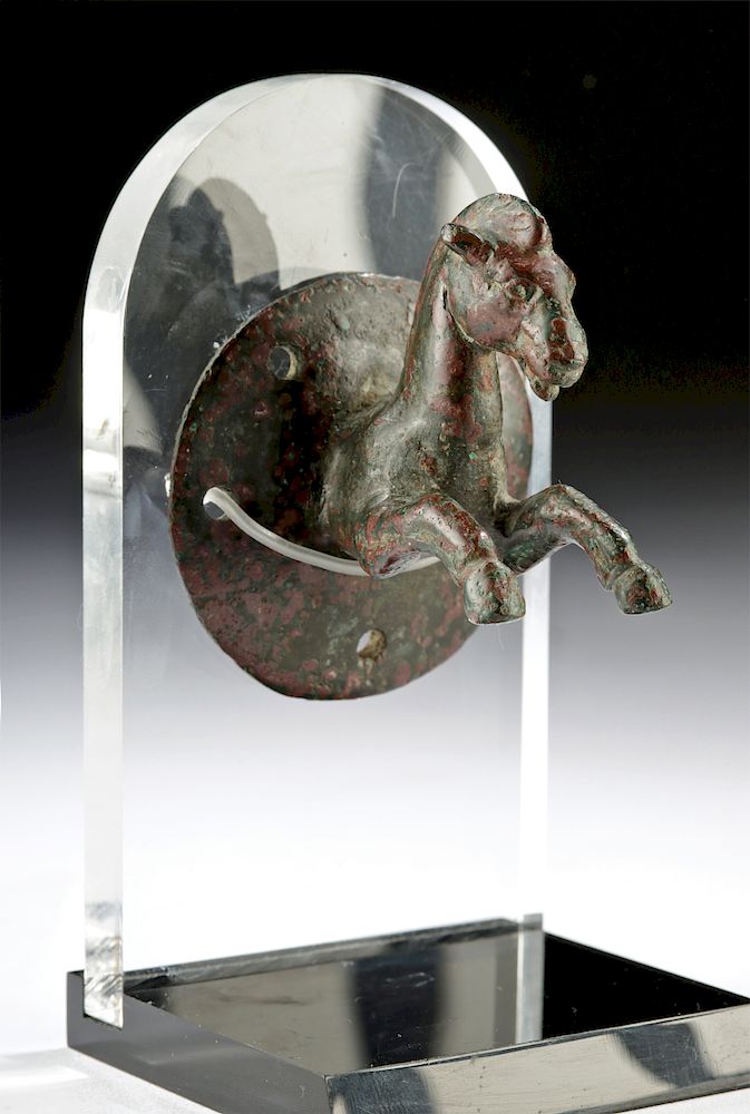 Appraisal: Roman Bronze Protome of a Leaping Horse Originally Listed At