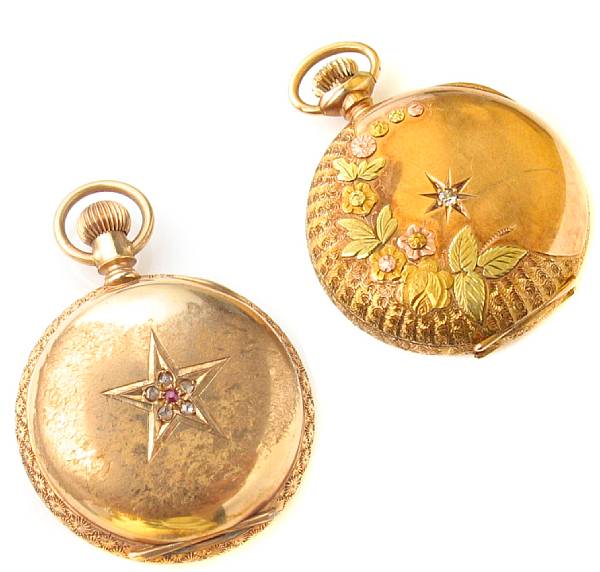 Appraisal: A collection of two ladies hunting cased pocketwatches one signed