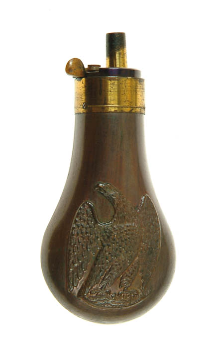 Appraisal: EARLY STYLE EAGLE FLASK Fine pocket model size copper body