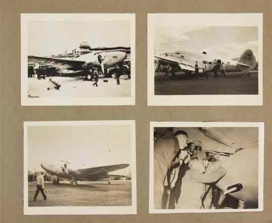 Appraisal: AVIATION HUGHES HOWARD A collection of photographs from Hughes' Around-the-World