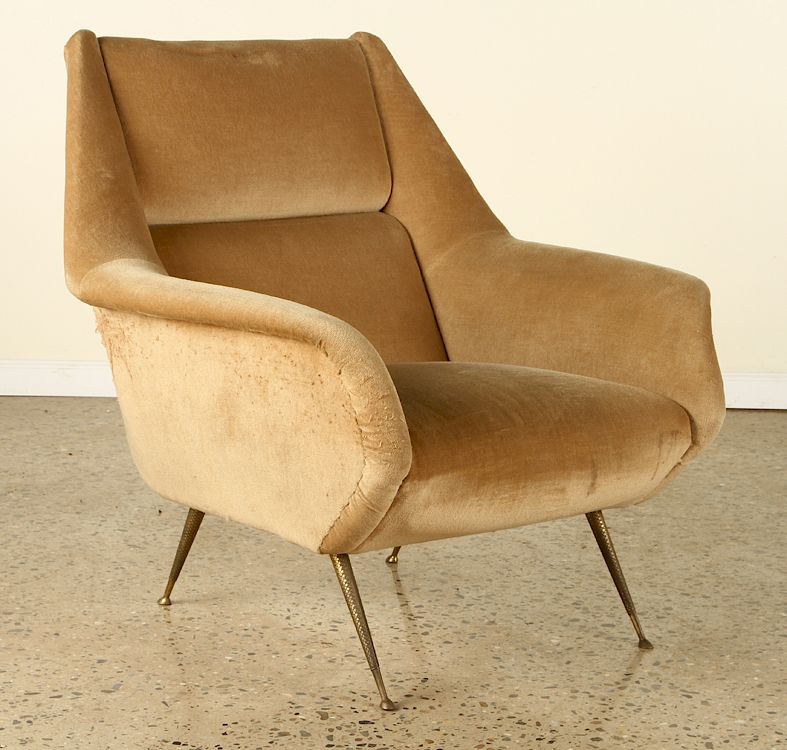 Appraisal: ITALIAN GIGI RADICE UPHOLSTERED CLUB CHAIR A mid century modern