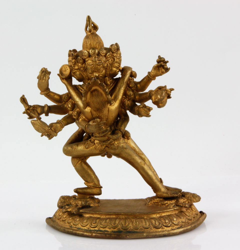 Appraisal: - Tibetan Bronze Usnisavijaya th century Tibetan figure of Usnisavijaya