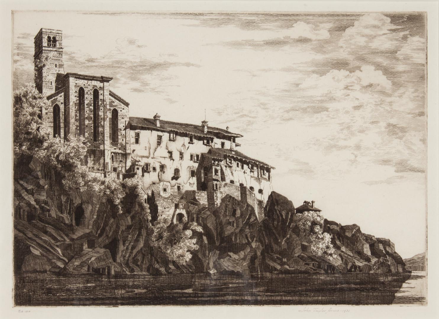 Appraisal: John Taylor Arms Cividale Italy etching American - Church of