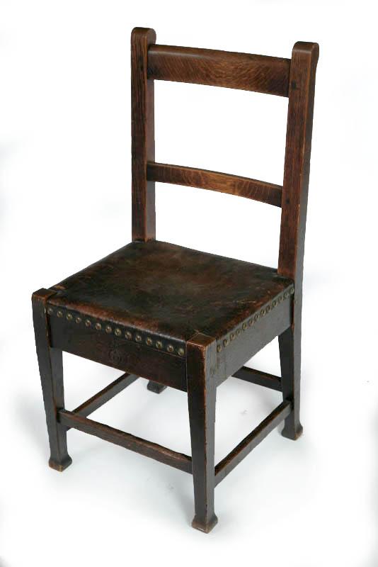 Appraisal: ARTS AND CRAFTS CHAIR Marked on the front rail for