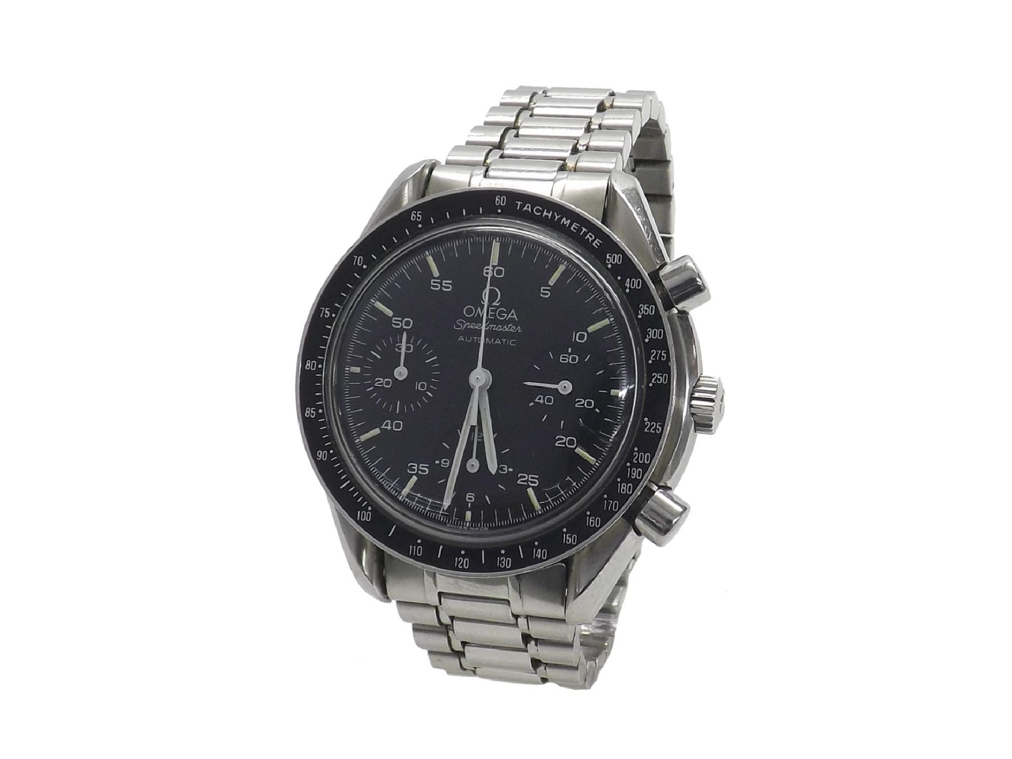 Appraisal: Omega Speedmaster automatic stainless steel gentleman's bracelet watch circa ref