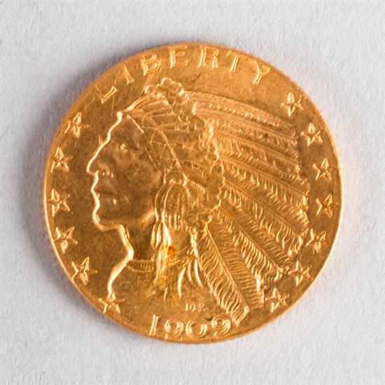 Appraisal: United States Indian Head gold half eagle MS- Estimate -