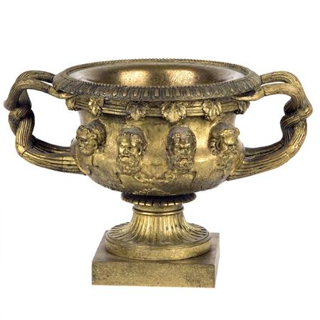 Appraisal: Neoclassical Style Gilt-Bronze Warwick Vase Estimate -