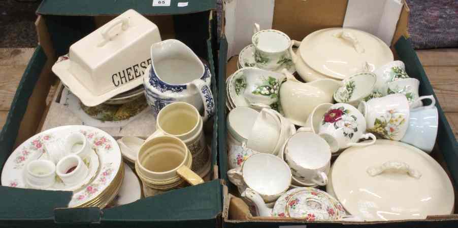 Appraisal: Collection of various pottery to include Cheese Dish Duchess China