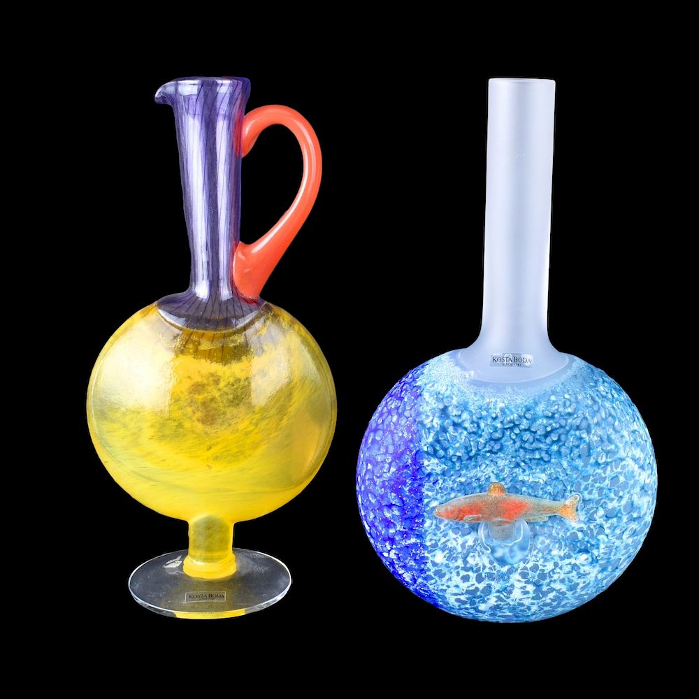 Appraisal: Two Kosta Boda Art Glass Bottles Grouping of Two Kosta