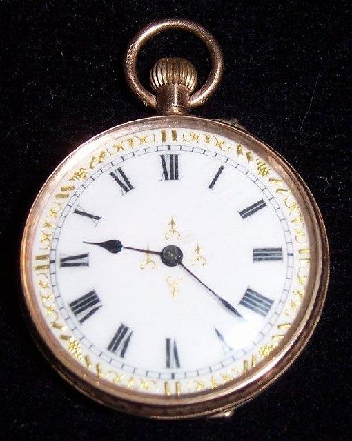 Appraisal: A lady's open faced pocket watch the k gold case