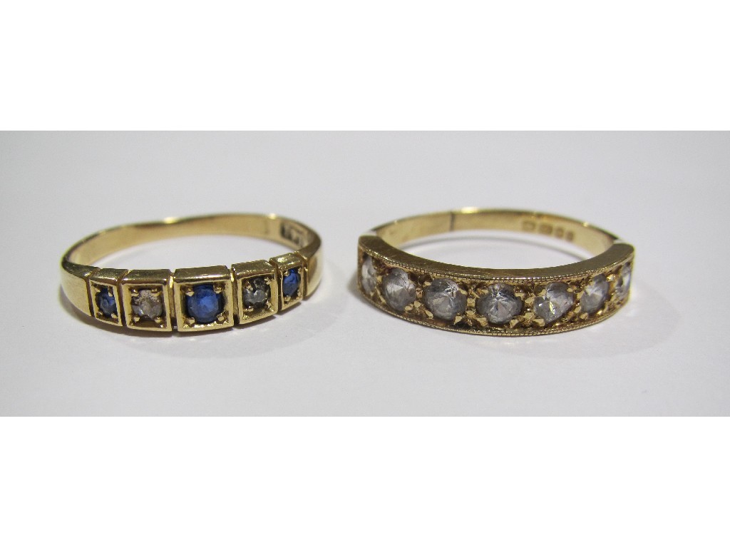 Appraisal: Victorian ct gold sapphire and diamond set dress ring and