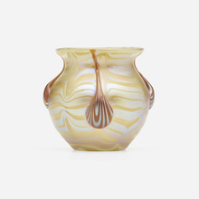 Appraisal: Loetz PH NOMEN VASE GRE Austria c hand-blown glass h