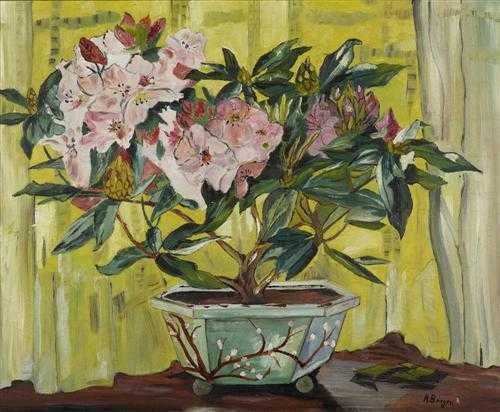 Appraisal: BERGER HANS Biel - Geneva Azalea in a Chinese pot