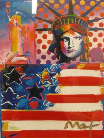 Appraisal: Peter Max mixed media with acrylic and lithography image area