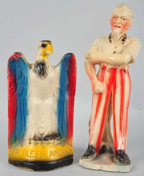 Appraisal: Lot of Chalk Carnival Pieces Description Includes one Uncle Sam