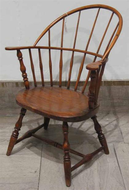 Appraisal: Windsor bow back arm chair th century H in